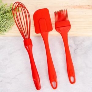 KIT - PINCEL, ESPATULA E BATEDOR DE SILICONE